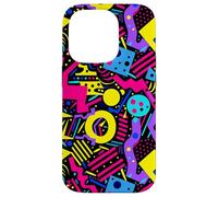 Nero Retro 80s 90s Bold Geo Energy Pattern Custodia per iPhone 14 Pro