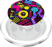 Nero Retro 80s 90s Bold Geo Energy Pattern PopSockets PopGrip per MagSafe