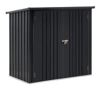 Nero Rimessa per attrezzi in metallo - 142 x 87 x 134 cm | Uniprodo