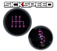 Nero/Rosa Ol' Skool Cambio Pomello/Trasferimento Custodia Set Per 6 Speed Jeep