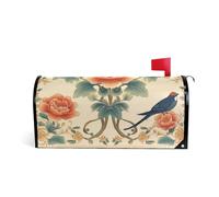 Nero Rosso Capodanno Uccelli e Fiori Copertura magnetica decorativa per la cassetta delle lettere del giorno commemorativo divertimento primavera casella delle lettere copre magnetico dimensioni