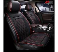 Nero & Rosso Diamante Ecopelle Anteriore Coprisedili Per BMW 1 3 5 Serie X1 X3