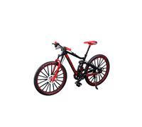 (Nero-rosso) Mini modello di bicicletta giocattolo in lega di plastica da discesa, mountain bike, giocattoli,