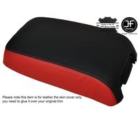 Nero & Rosso Pelle Bracciolo Coperchio Per Chrysler 300 C 2011-2015 Custom Nuovo