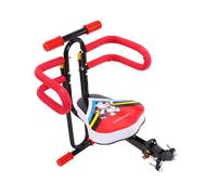 (Nero/Rosso) Sedile anteriore per monopattino elettrico per bambini, sella per bicicletta, pieghevol