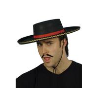 Nero Rosso Spagnolo Cappello da Uomo Matador Bull Figher Cappello Costume