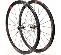 Nero,Ruota Anteriore E Posteriore per Bicicletta 700C, profondità 40 Mm, Copertoncino, Set di Ruote per Bici da Strada in Carbonio, Cerchione Freno V/C, Cuscinetto Sigillato