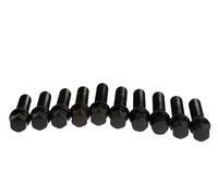 Nero Ruota Bulloni Completo 10 PC Set 27mm 28mm 14x1.5 Conica per VW & Audi