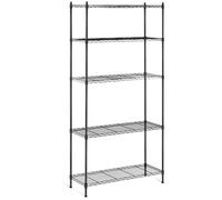 Nero Scaffale metallico componibile - 35 x 90 x 180 cm - 150 kg - Nero | Royal Catering
