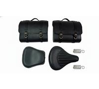 Nero Sella Borsa Anteriore Sedile Posteriore Per Royal Enfield Standard Electra