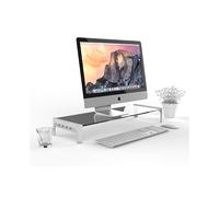 (Nero, senza connessione USB) Supporto per monitor da tavolo Supporto per laptop Barra spaziatrice