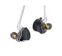 (Nero senza microfono) CCZ BC04 Cuffie musicali dinamiche elevate DD+BA ibride da 10 mm, auricolari