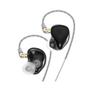 (Nero SENZA MICROFONO) Cuffie auricolari HIFI KZ ZEX Pro elettrostatiche + dinamiche + bilanciate,
