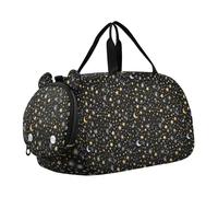 Nero Shining Stars Kids Duffel Bag con scomparto per scarpe leggero borsone da viaggio con cinturino regolabile per ragazzi e ragazze bolsa de viaje para mujer