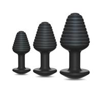 Nero Silicone Indossabile Anale Butt Plug Bead Massaggio Giocattoli Del Sesso Per Le Donne Uomini Masturbazione Coppie Flirt Adulto Giochi (nero,3.4cm)