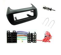 Nero Singolo din Facia Surround Adattatore Cavi Kit Montaggio Per Peugeot Bipper