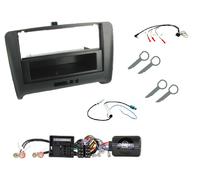 Nero Singolo din Stereo Fascia Plancia Leva Kit Montaggio per Audi Tt 2006-2014