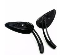 Nero Skull ovale retrovisore retrovisore laterale specchio per moto touring Cruiser chopper