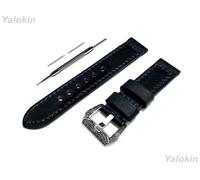 Nero Spazzolato Cinturino IN Pelle per Garmin Approach S50,S44,S40,D2 Aria