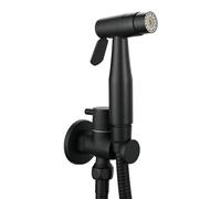 Nero,Spruzzatore Bidet Portatile Per WC Con 2 Modalità, Valvola Di Inserimento in Ottone, Set Di Accessori Per Bidet Portatile in Acciaio Inossidabile Per Uso Femminile