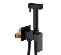 Nero,Spruzzatore Bidet Portatile Per WC, Set Di Accessori Per Bidet A 2 Modalità Con Acqua Calda E Fredda, Spruzzatore Per Pannolini in Ottone Per Bambini A Parete Con Tubo Flessibile Da 120 Cm