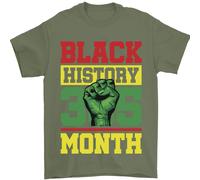 Nero Storia Mese Vive Materia T-Shirt 100% Cotone