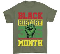 Nero Storia Mese Vive Materia Uomo T-Shirt 100% Cotone