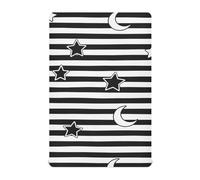 Nero Strisce Bianche Stelle Luna cotone lenzuolo presepe con angoli letto bambino Per bambino 52''x28'' sábanas para recien nacido
