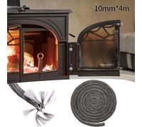 Nero Stufa / Fire Rope a Legna Lunghezza Log Burner Porta Sigillo 10mm X 4m