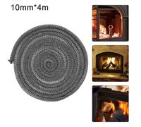 Nero Stufa / Fire Rope a Legna Lunghezza Log Burner Porta Sigillo 10mm X 4m
