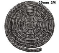 Nero Stufa / Fuoco Corda a Legna 18/20mm/2m Lunghezza Log Burner Porta Sigillo