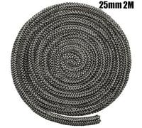 Nero Stufa Fuoco Corda a Legna 25mm 2m Lunghezza Log Burner Porta Guarnizione