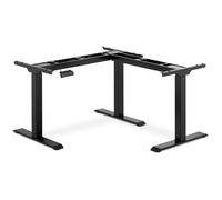 Nero Supporto scrivania ad angolo - Altezza regolabile 69-118 cm e salvabile - Larghezza 90-150 cm / 110-190 cm - 150 kg | Fromm & Starck