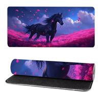 Nero Tappetino Mouse 800x400x3mm, Tappetino Mouse xxl Animale, Con Bordo di Cucitura, Accessori per Computer, Laptop Scrivania Pad Antiscivolante, Per la Decorazione Del Desktop in Ufficio MM-178