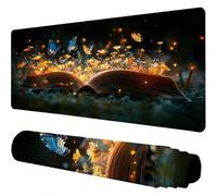 nero Tappetino Mouse XXL Gaming 800x300x3mm Libro Impermeabile Tappetino Scrivania, Resistente Antiscivolo Mouse Pad, Migliora la Precisione e la Velocità Accessori Scrivania Gaming per Ufficio J1-227