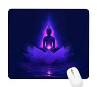 nero Tappetino per Mouse Piccolo 260x210x3mm, Gaming Mouse Pad zen, con Base in Gomma Antiscivolo, Mousepad con Bordi Cuciti, per Mouse Senza Fili, Laptop, Ufficio Casa, Lavabile, Regalo Uomo D-844