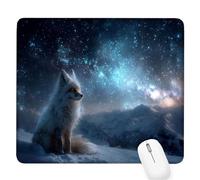 nero Tappetino per Mouse Piccolo 340x280x3mm,Gaming Mouse Pad Lupo,con Base in Gomma Antiscivolo,Mousepad con Bordi Cuciti,per Mouse Senza Fili,Laptop,Ufficio Casa,Lavabile,Regalo per Uomo D-204