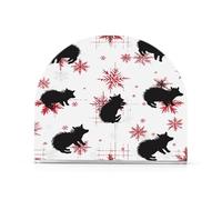 Nero Tasmanian Devil Buffalo Plaid Fiocchi di neve Natale_1 Portatovaglioli quadrato in acrilico per Picnic Bar Portagiovaglioli rustico autoportante per bagno arredamento casa per tavolo, cucina