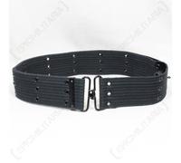 NERO tela di cotone PISTOLA CINTURA - stile militare - 110cm