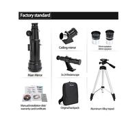 (nero) Telescopio astronomico professionale con ingrandimento 233X, obiettivo grande da 70 mm, binocolo