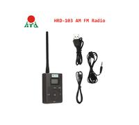 (Nero) Trasmettitore FM digitale stereo portatile HanRongDa HDR-831 Mini stazione radio FM con microfono