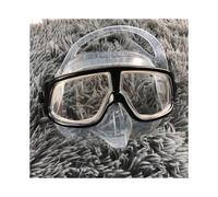 (Nero trasparente) Maschera professionale per apnea Big God integrata, basso volume, alta definizione,