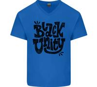 Nero Unity Nero Vive Materia Juneteenth Uomo Scollo A V Cotone T-Shirt