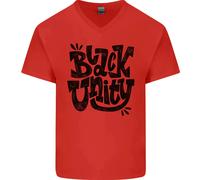 Nero Unity Nero Vive Materia Juneteenth Uomo Scollo A V Cotone T-Shirt