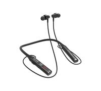 (Nero) V7 Cuffie Bluetooth wireless con scheda TF, lettore MP3, archetto da collo, cuffie stereo HIFI, cuffie