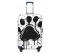Nero Vector Design di Cane Paw Elastico Viaggio Bagagli Copertura Valigia, Stampa Valigia Bagaglio Copertura Anti-Graffio, Nero , L