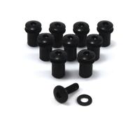 Nero Vento parabrezza Bullone Vite m4 Dadi Fissaggio Kit Mv Agusta F4 8mm Od x10