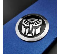 (nero, verticale) Adesivo 3D in metallo cromato Transformers Autobot distintivo auto emblema decalcomania