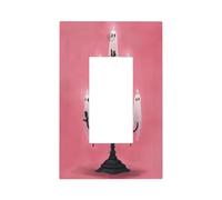 Nero Vintage Multi-Teste Fantasmi Forma Candlestick Interruttore Della Luce Piastra Da Parete Frontale Copertura Singolo Rocker 1 Gang Decoratore Presa Presa Coperture per Casa Cucina Camera Bagno