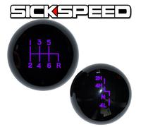 Nero/Viola Ol' Skool Cambio Pomello/Trasferimento Custodia Set Per 6 Velocità